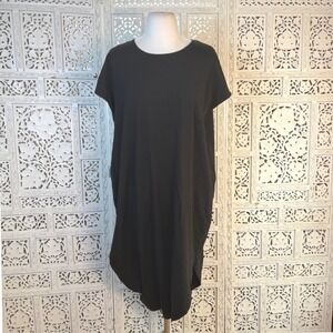 Universal Standard Black Geneva Dress Pet Medium Asymmetric Capsule Minimalist